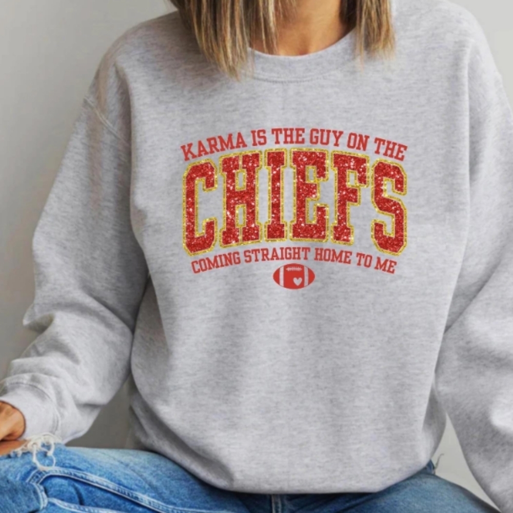 Gray Chiefs Karma Graphic Sweatshirt